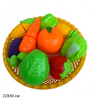 НАБОР ОВОЩЕЙ И ФРУКТОВ ДЛЯ НАРЕЗКИ В КОРЗИНКЕ,ПАКЕТ 22*30СМ купить оптом и в розницу НАБОР ОВОЩЕЙ И ФРУКТОВ ДЛЯ НАРЕЗКИ В КОРЗИНКЕ,ПАКЕТ 22*30СМ купить оптом и в розницу на базе игрушек